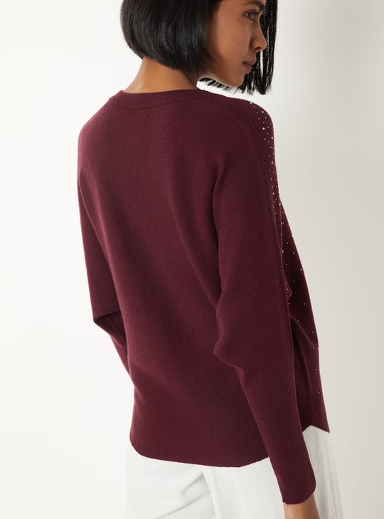 Women Embellished Sweater