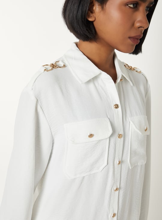 Women Textured Regular Fit Shirt