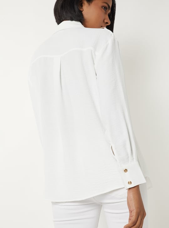 Women Textured Regular Fit Shirt