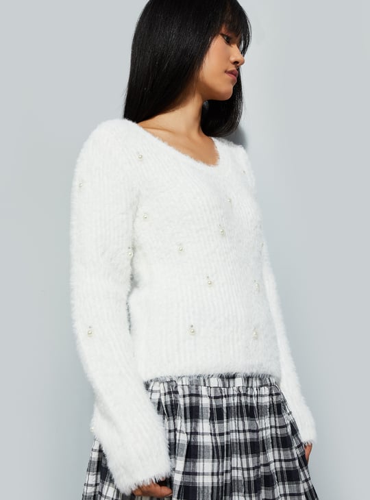 URB_N Women Embellished Sweater