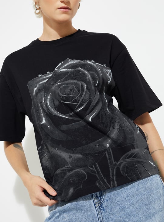 ALAYA F x URB_N Women Printed Boxy Fit T-shirt