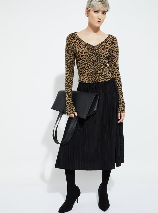 ALAYA F x URB_N Women Leopard Print Top
