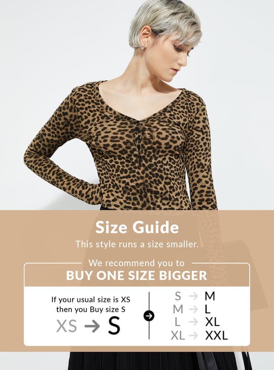ALAYA F x URB_N Women Leopard Print Top
