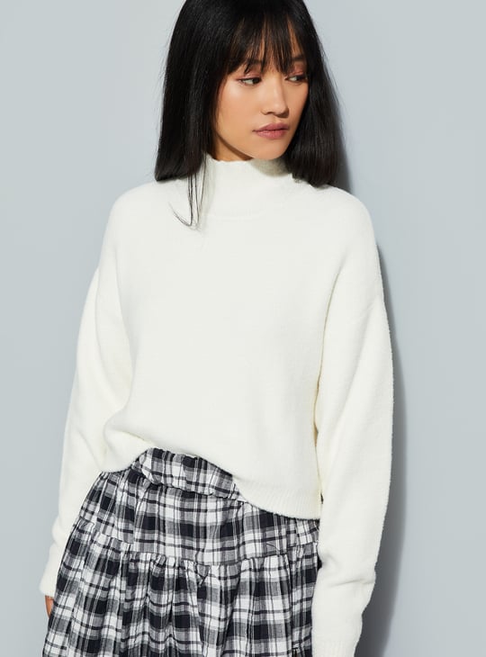 URB_N Women Knit Sweater | Off White | Sweaters