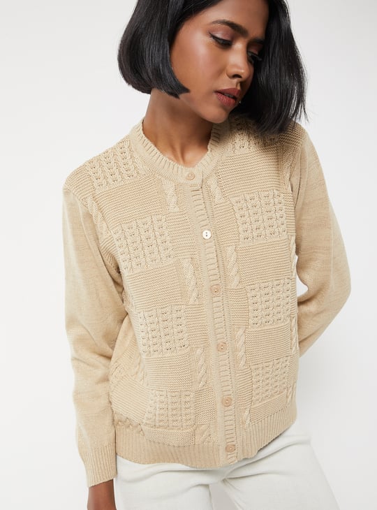 Women Knit Cardigan | Beige | Cardigans