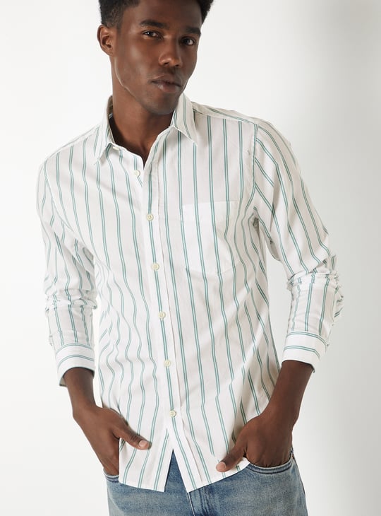 Men Striped Slim Fit Shirt