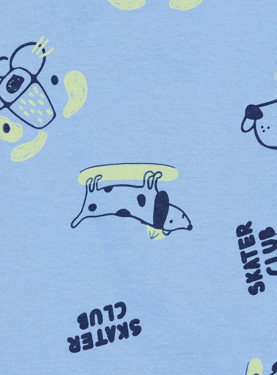 Boys Printed Shorts Set