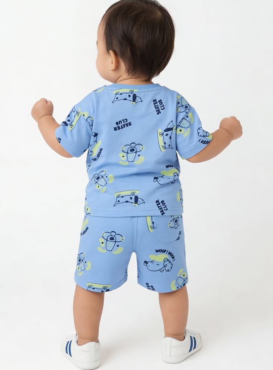 Boys Printed Shorts Set