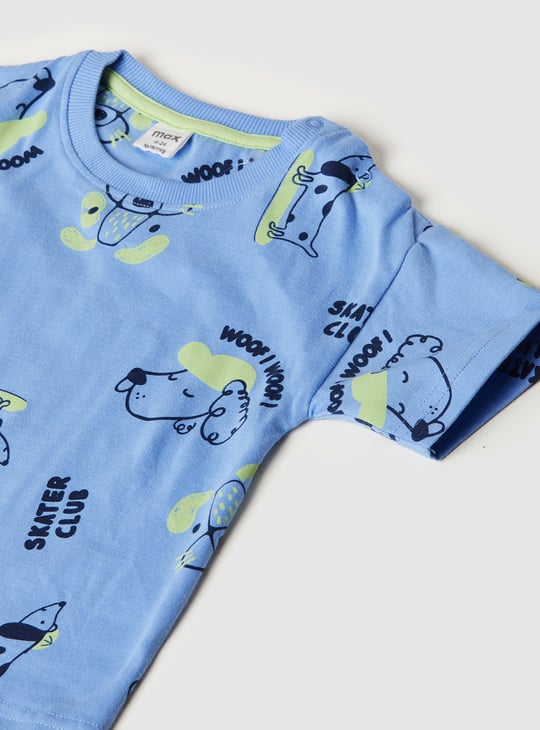 Boys Printed Shorts Set