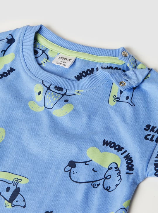 Boys Printed Shorts Set