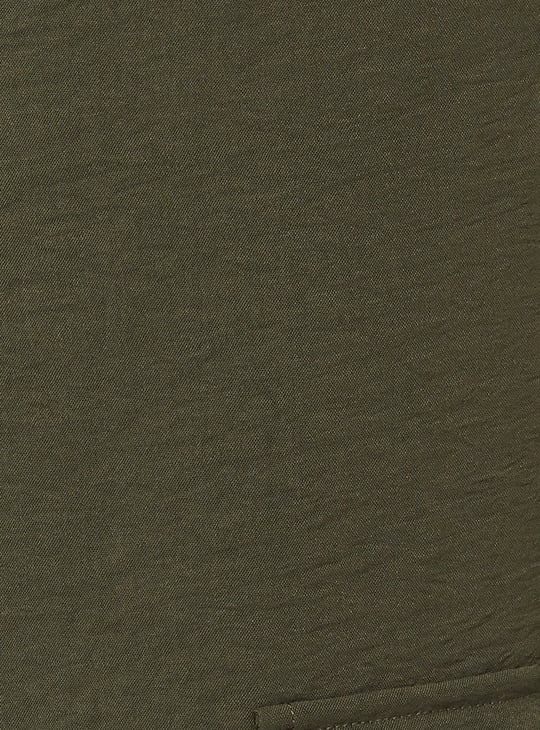 Women Textured Wide Leg Cargos