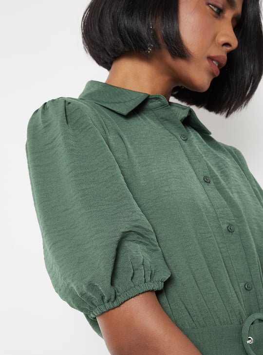 Women Textured Tiered Midi Dress