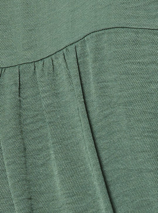 Women Textured Tiered Midi Dress