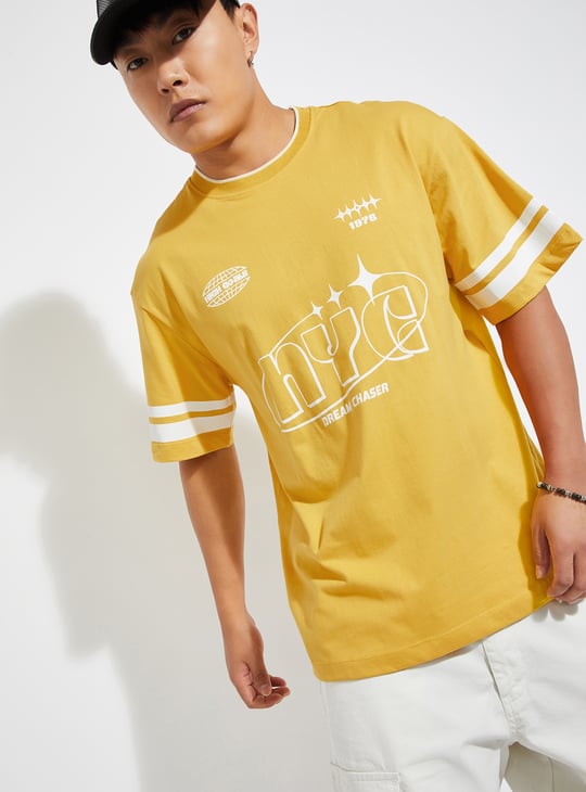 Buy URB_N Men Printed Oversized T-shirt Online at just Rs. 599.0
