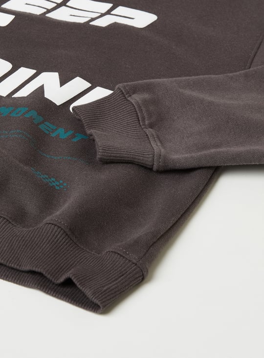 Boys Printed Fleece Lined Sweatshirt
