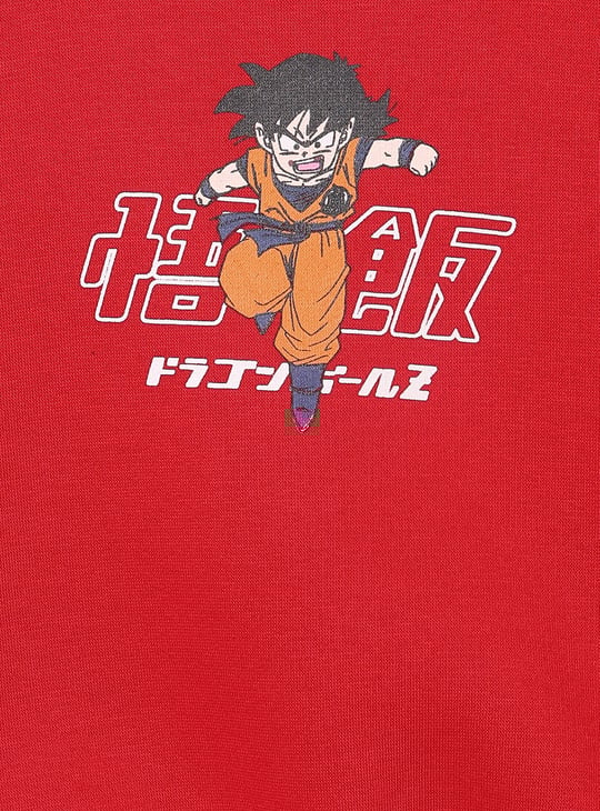 Boys Dragon BallZ Print Oversized Sweatshirt