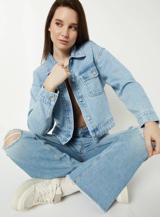 Women Washed Denim Jacket