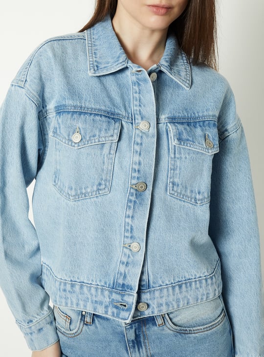 Women Washed Denim Jacket