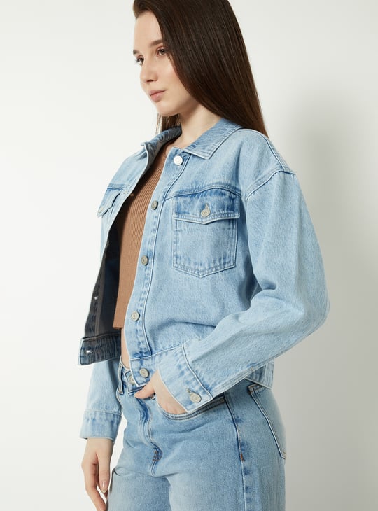 Women Washed Denim Jacket