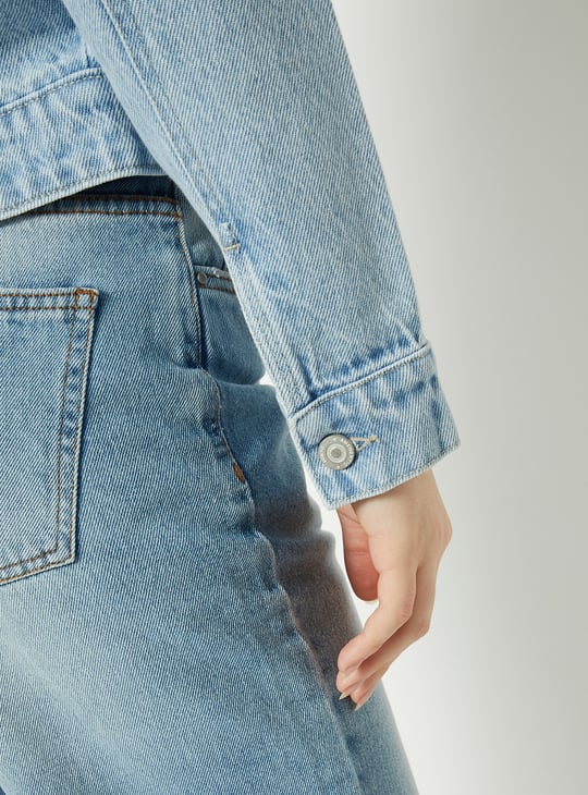 Women Washed Denim Jacket