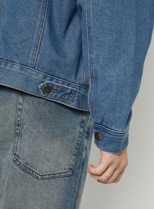 Men Washed Denim Jacket