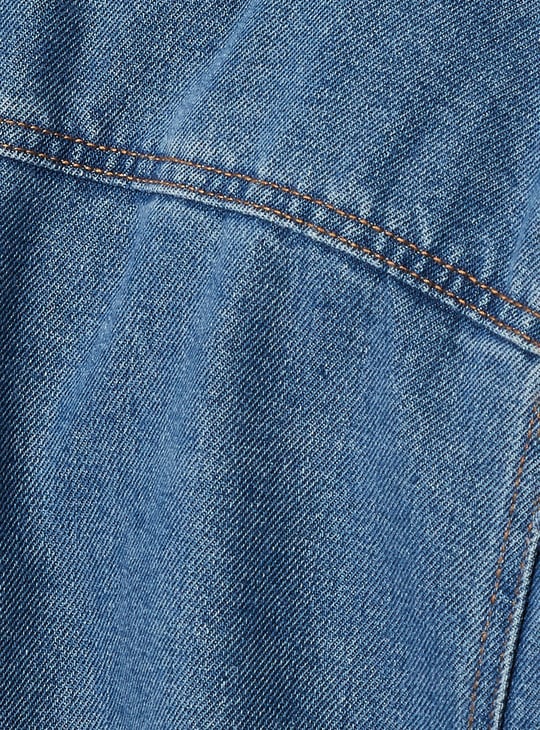 Men Washed Denim Jacket