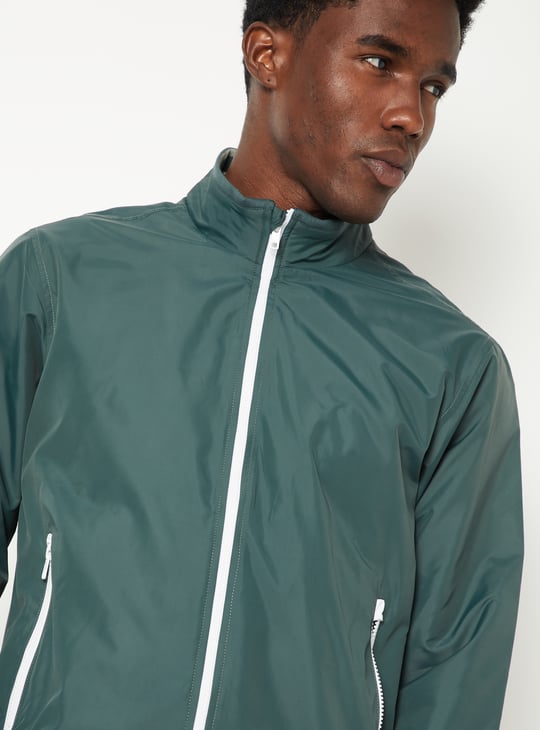 Men Solid Bomber Jacket