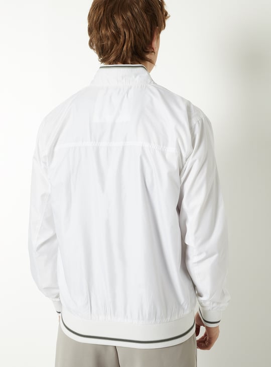 Men Solid Bomber Jacket