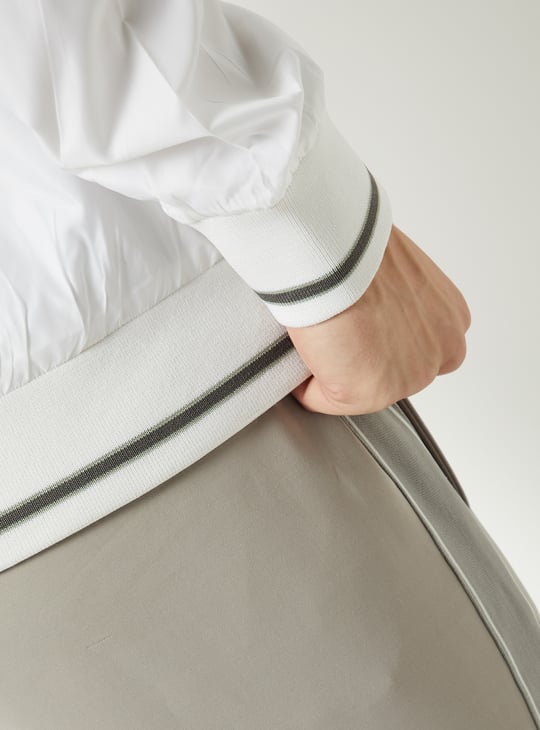 Men Solid Bomber Jacket