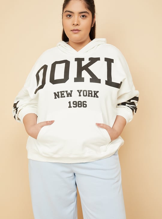 Women Printed Oversized Sports Sweatshirt