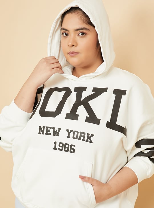 Women Printed Oversized Sports Sweatshirt