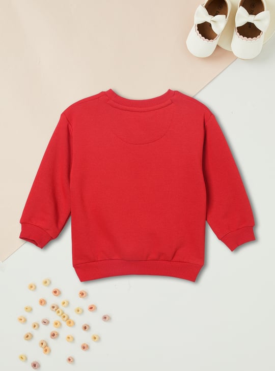 Girls Embroidered Santa Claus Sweatshirt