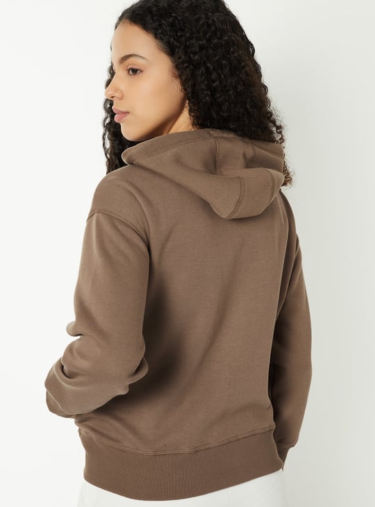 Women Heathered Hooded Sweatshirt