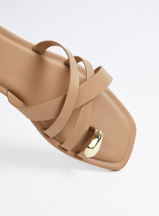Women Criss Cross One Toe Flats
