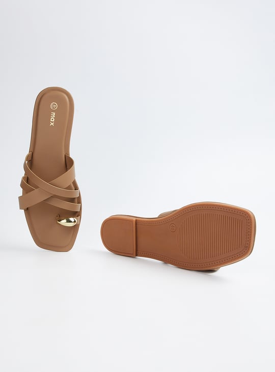 Women Criss Cross One Toe Flats