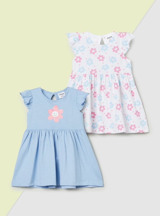 Girls Printed Dress - Pack of 2