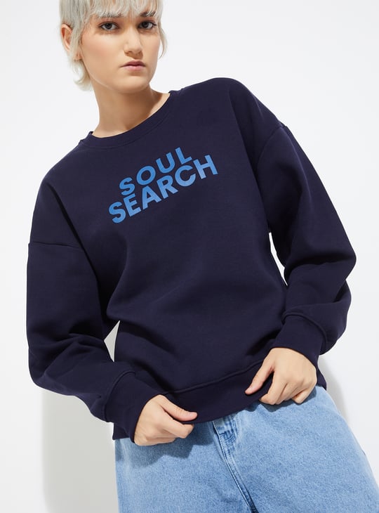 ALAYA F x URB_N Women Printed Oversized Sweatshirt