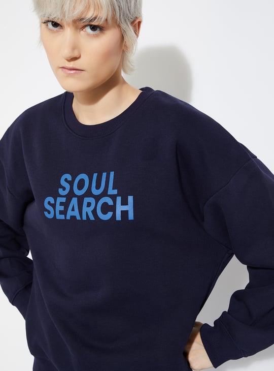 ALAYA F x URB_N Women Printed Oversized Sweatshirt
