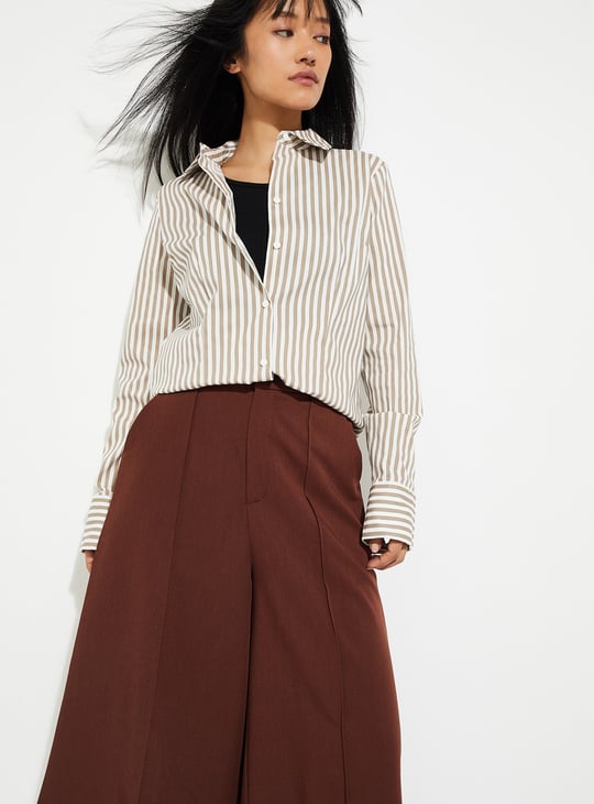 URB_N Women Striped Regular Fit Shirt