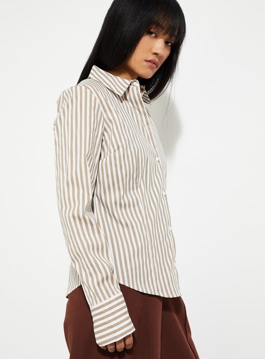 URB_N Women Striped Regular Fit Shirt