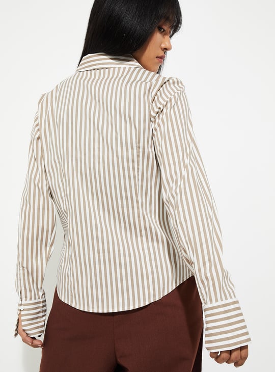 URB_N Women Striped Regular Fit Shirt