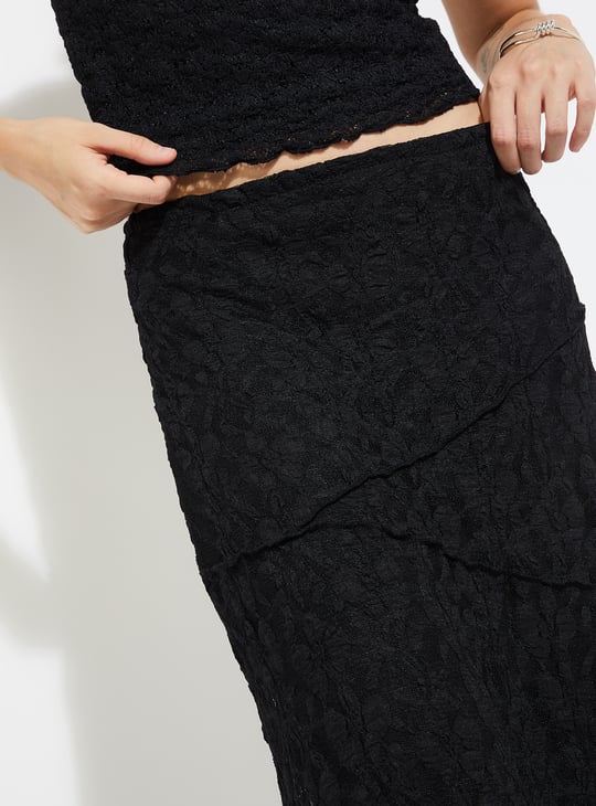 Women Lace A-line Midi Skirt
