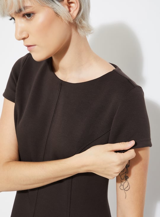 URB_N Women Knit Skater Dress