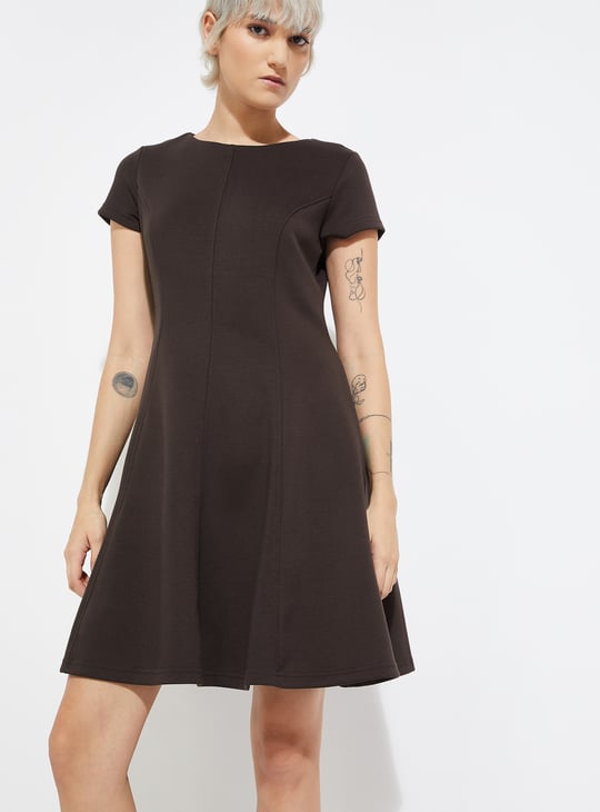 URB_N Women Knit Skater Dress