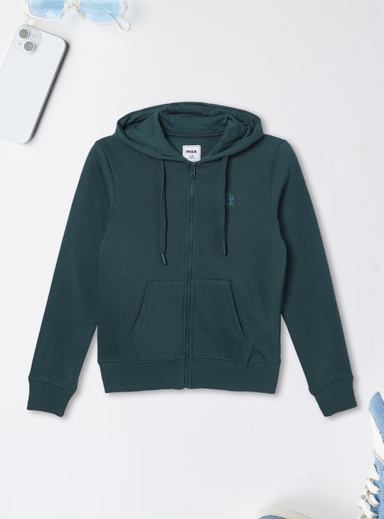 Boys Knit Hooded Sweatshirt