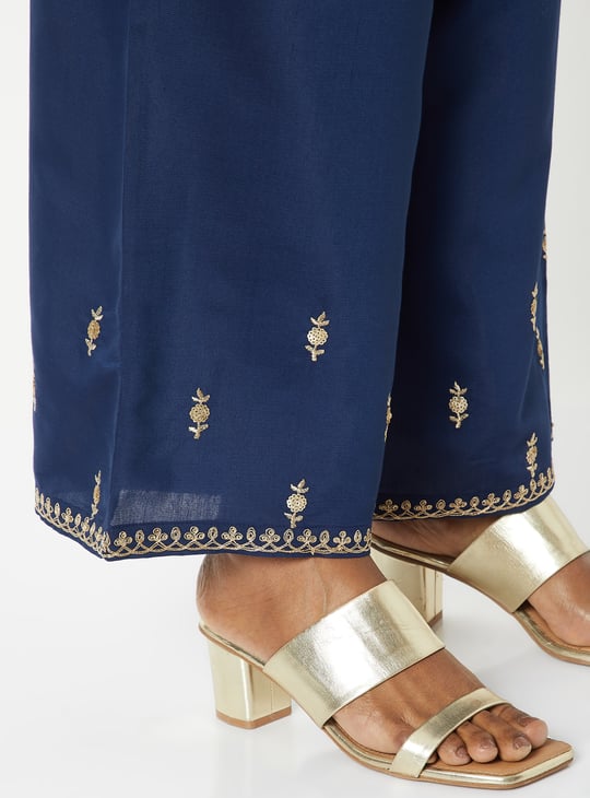 Women Embroidered A-line Kurta Set
