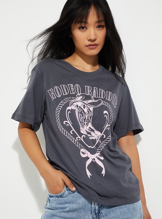 URB_N Women Printed Relaxed Fit T-shirt