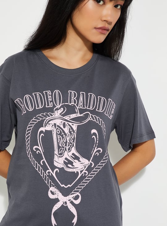 URB_N Women Printed Relaxed Fit T-shirt