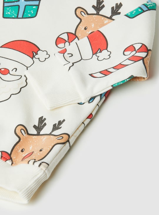 Boys Santa Claus Printed Joggers Set