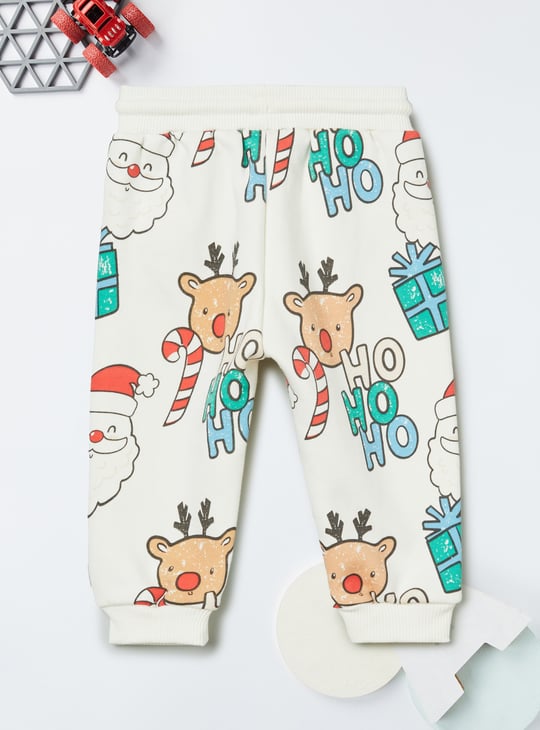 Boys Santa Claus Printed Joggers Set